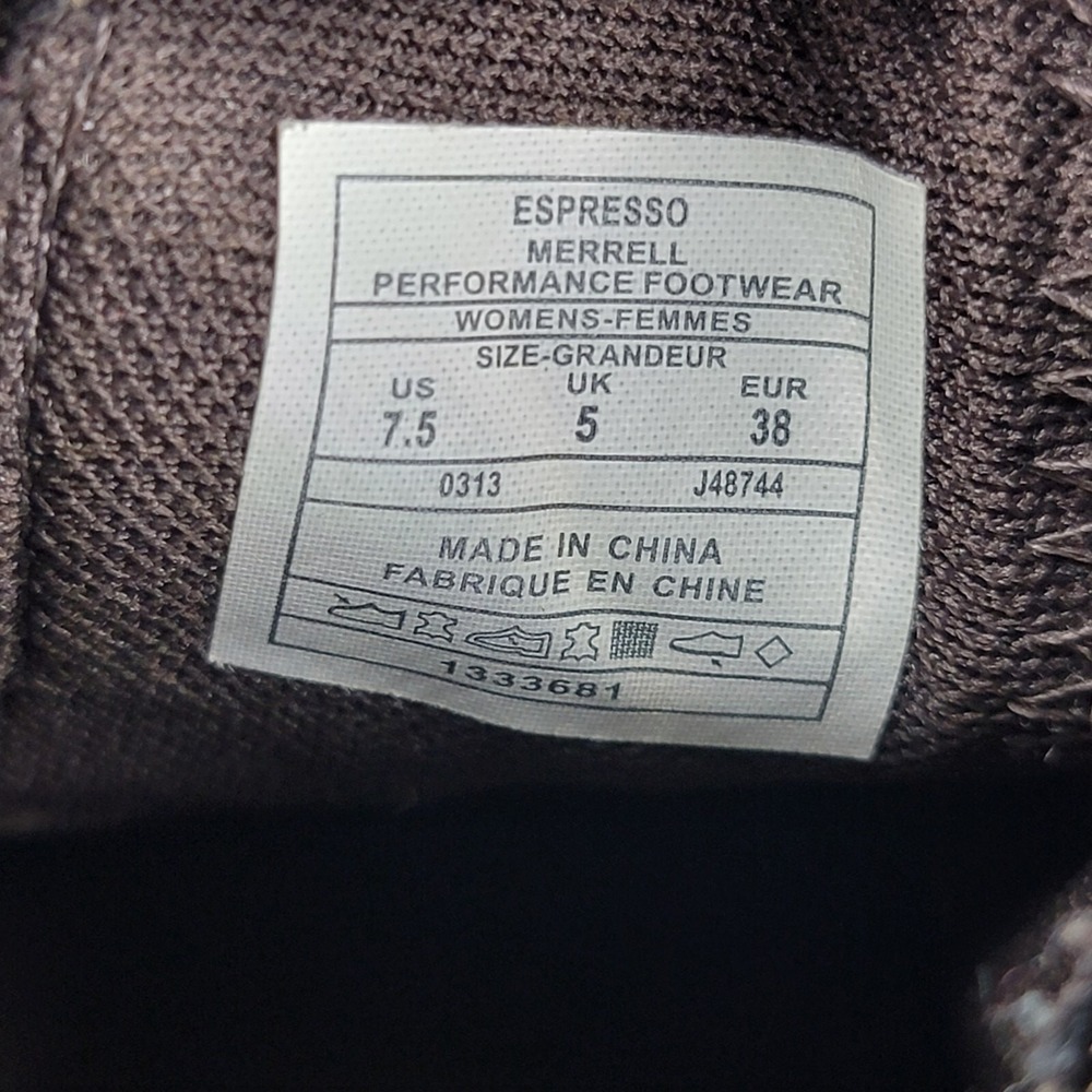 MERRELL Women's Evera Rush Slip on Clogs size 7.5 leather dark brown‎ expresso - Picture 9 of 14